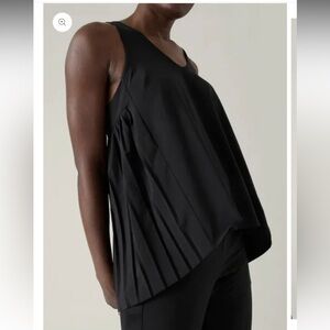 ATHLETA Swing Forward Pleated Tank, Black small